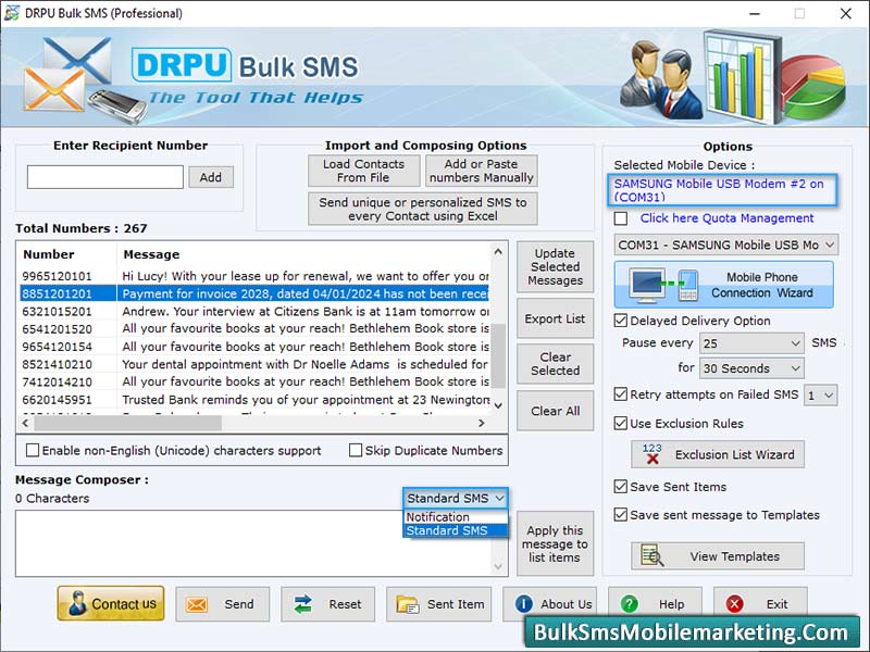 GSM Mobile SMS Marketing Software 9.1.9.2 full